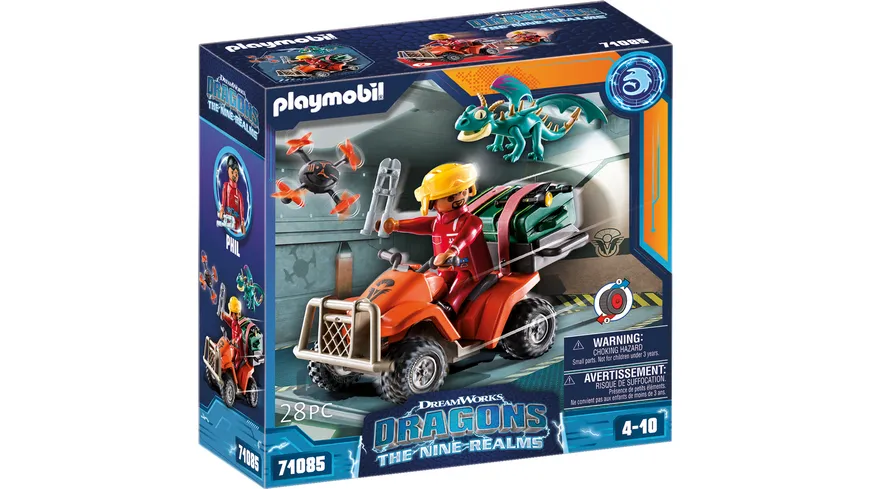 PLAYMOBIL 71085 - Dragons: The Nine Realms - Icaris Quad & Phil