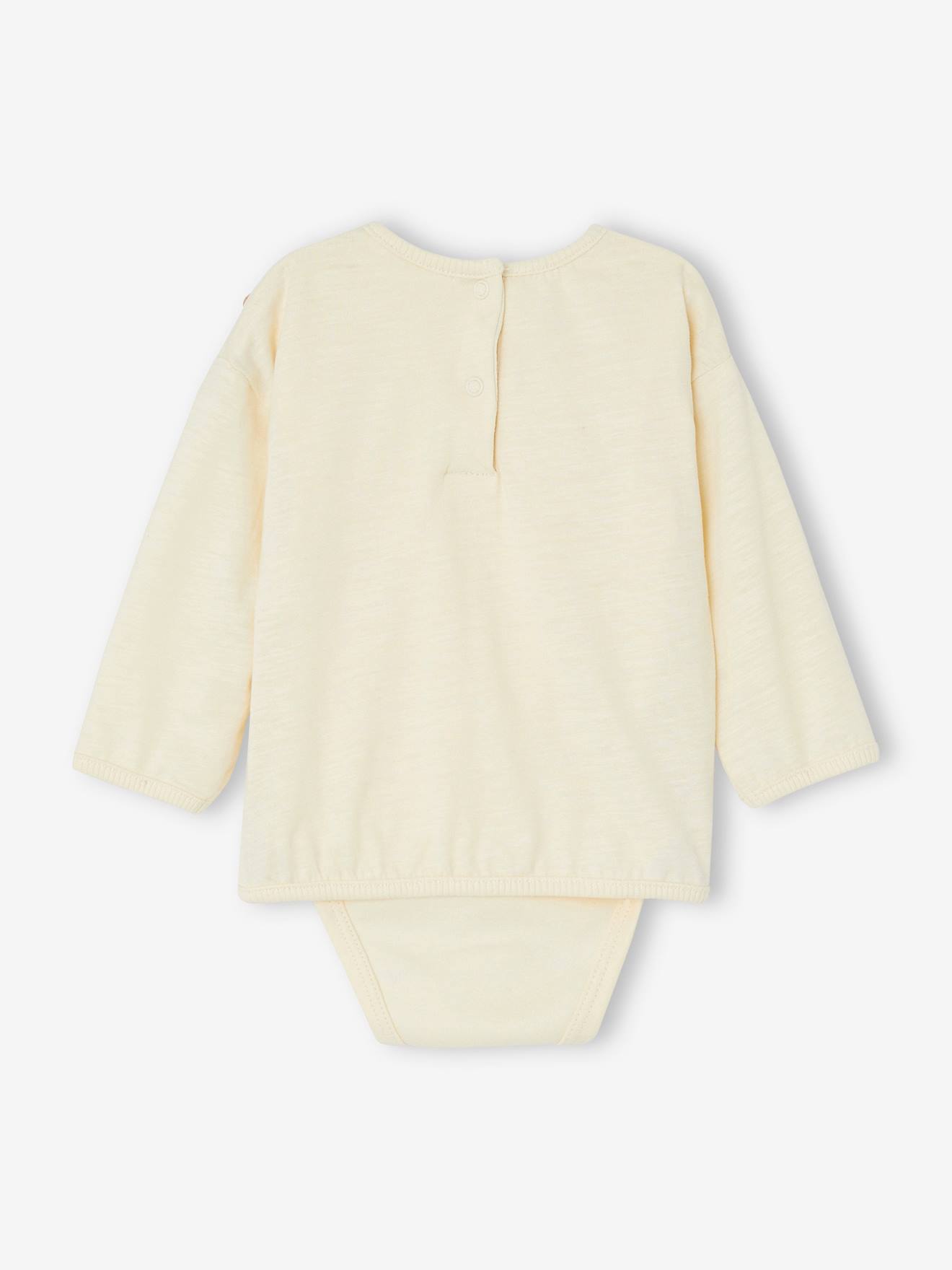 Vertbaudet Baby Shirtbody aus Bio-Baumwolle - wollweiß
