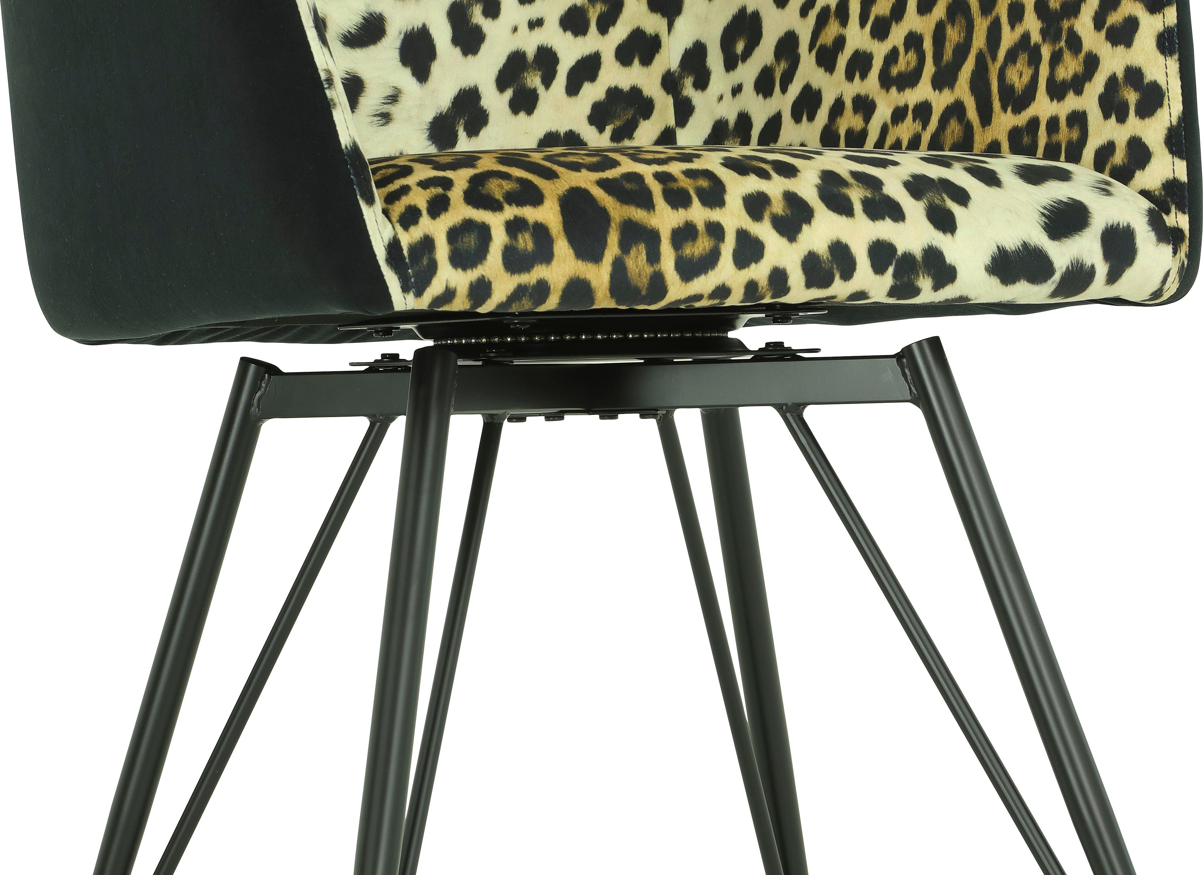 HELA 4-Fußstuhl (Set, 2 St), drehbar, extravagantes Design