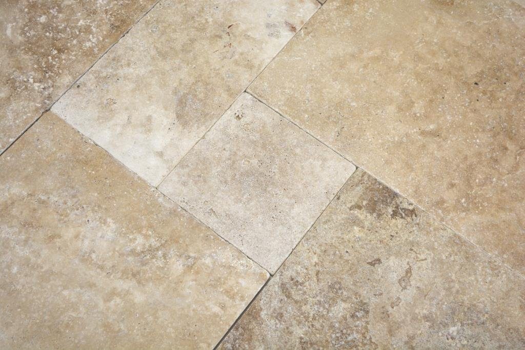 Mosani Bodenfliese Fliese Travertin Naturstein Chiaro beige creme Naturstein