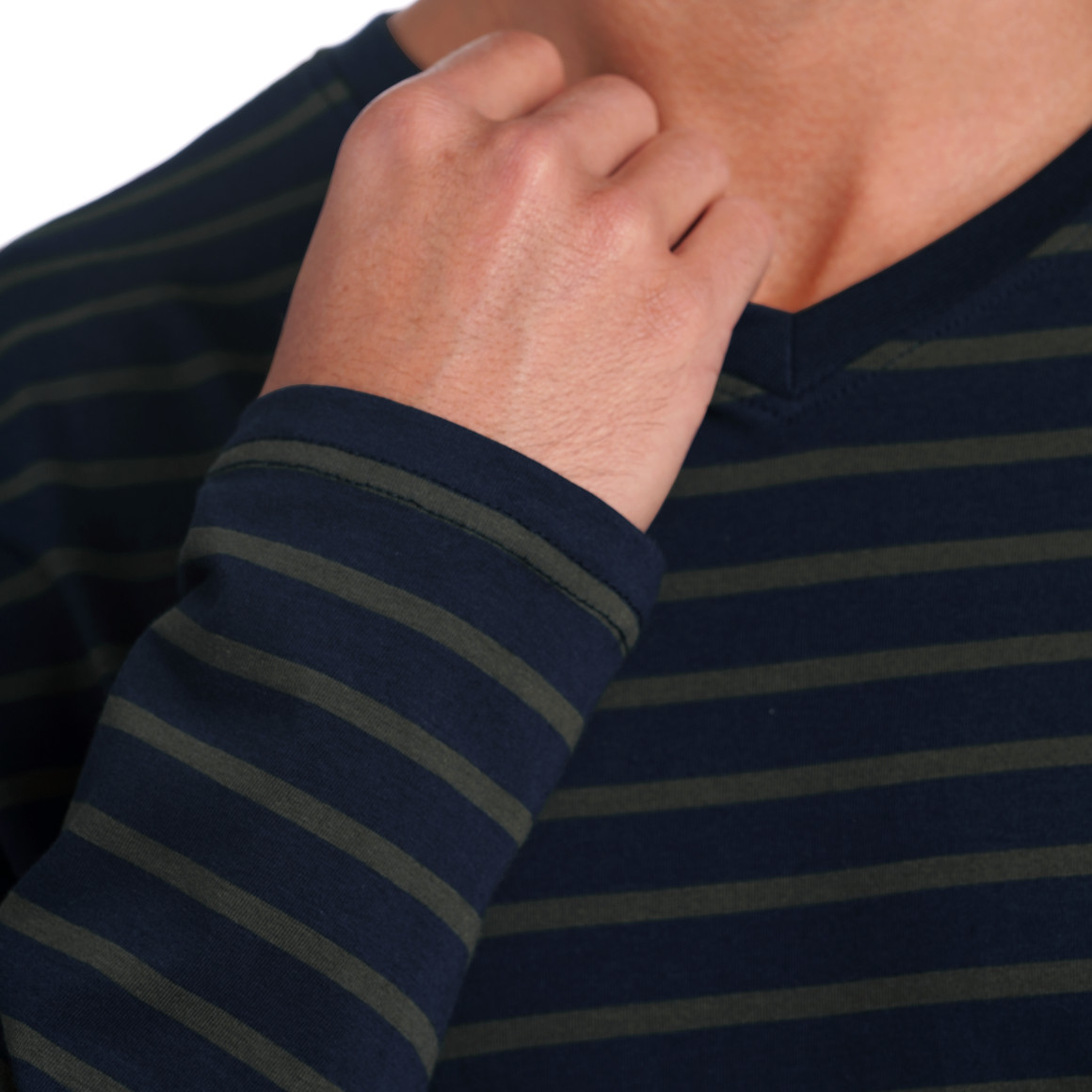 Herren Schlafshirt mit V-Ausschnitt