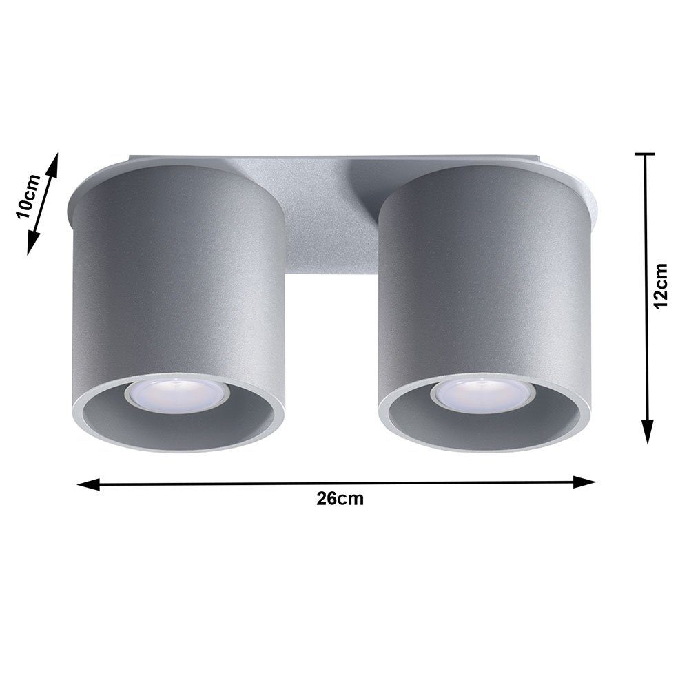 etc-shop LED Deckenspot, Leuchtmittel nicht inklusive, Deckenstrahler modern Designer Küchenlampen Strahler 2 flammig