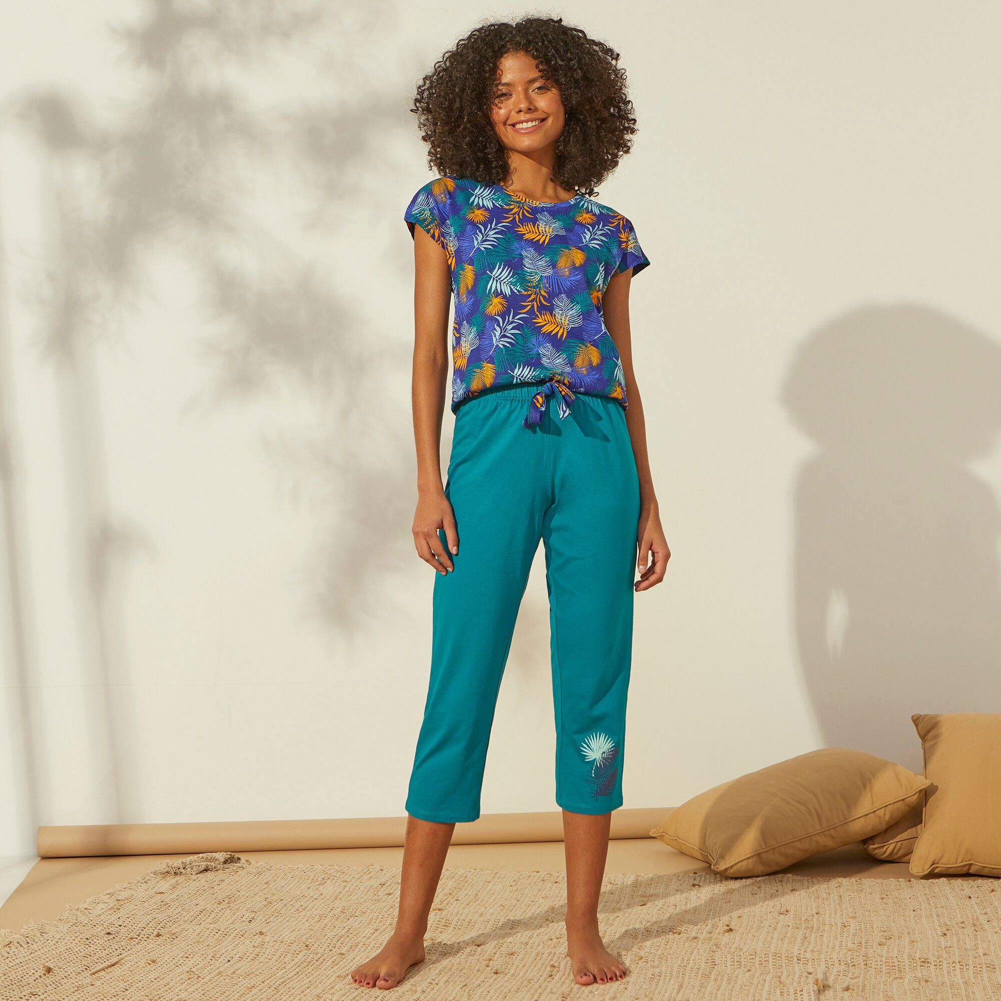 Pantacourt de pyjama en coton