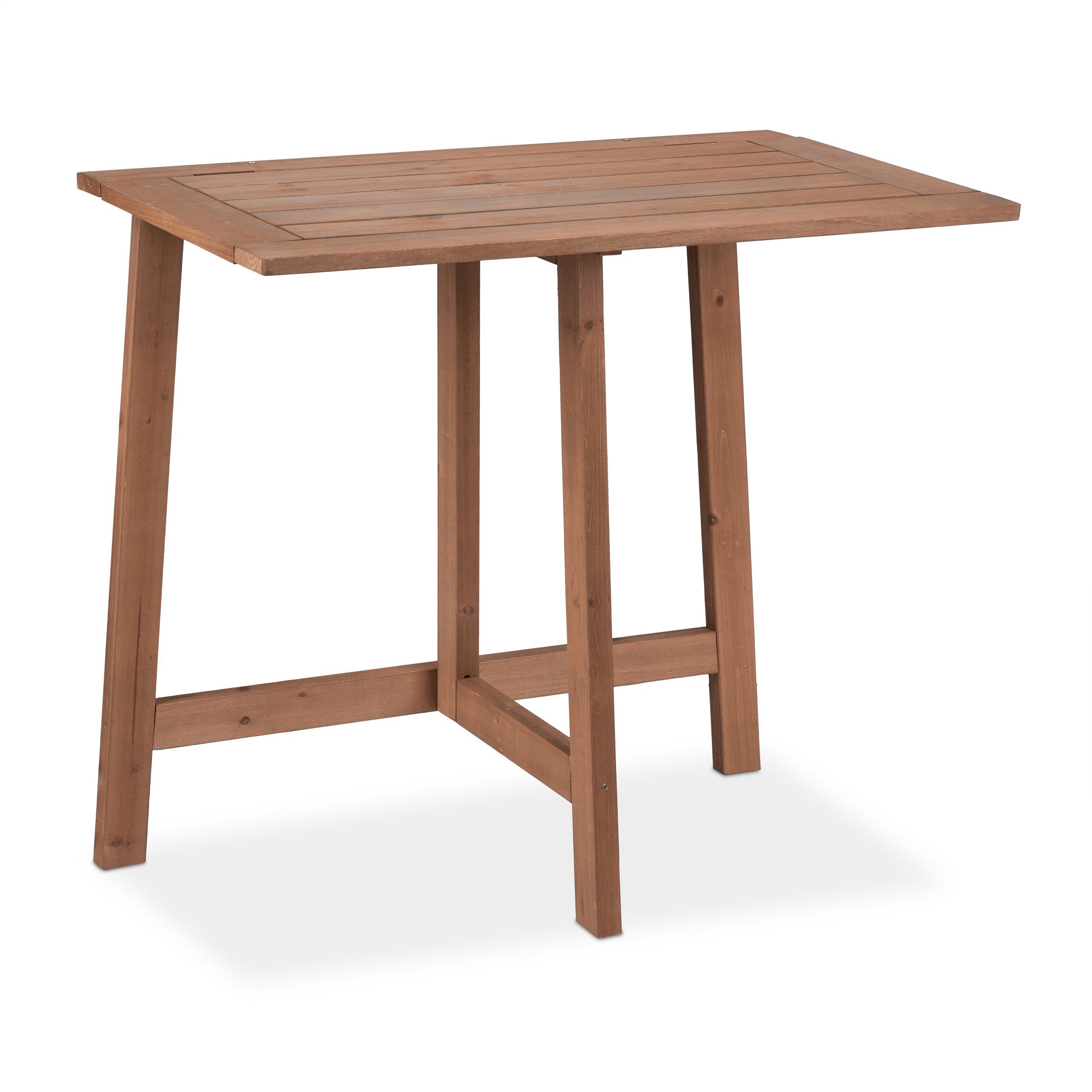 relaxdays Klapptisch Rechteckiger Klapptisch aus Holz