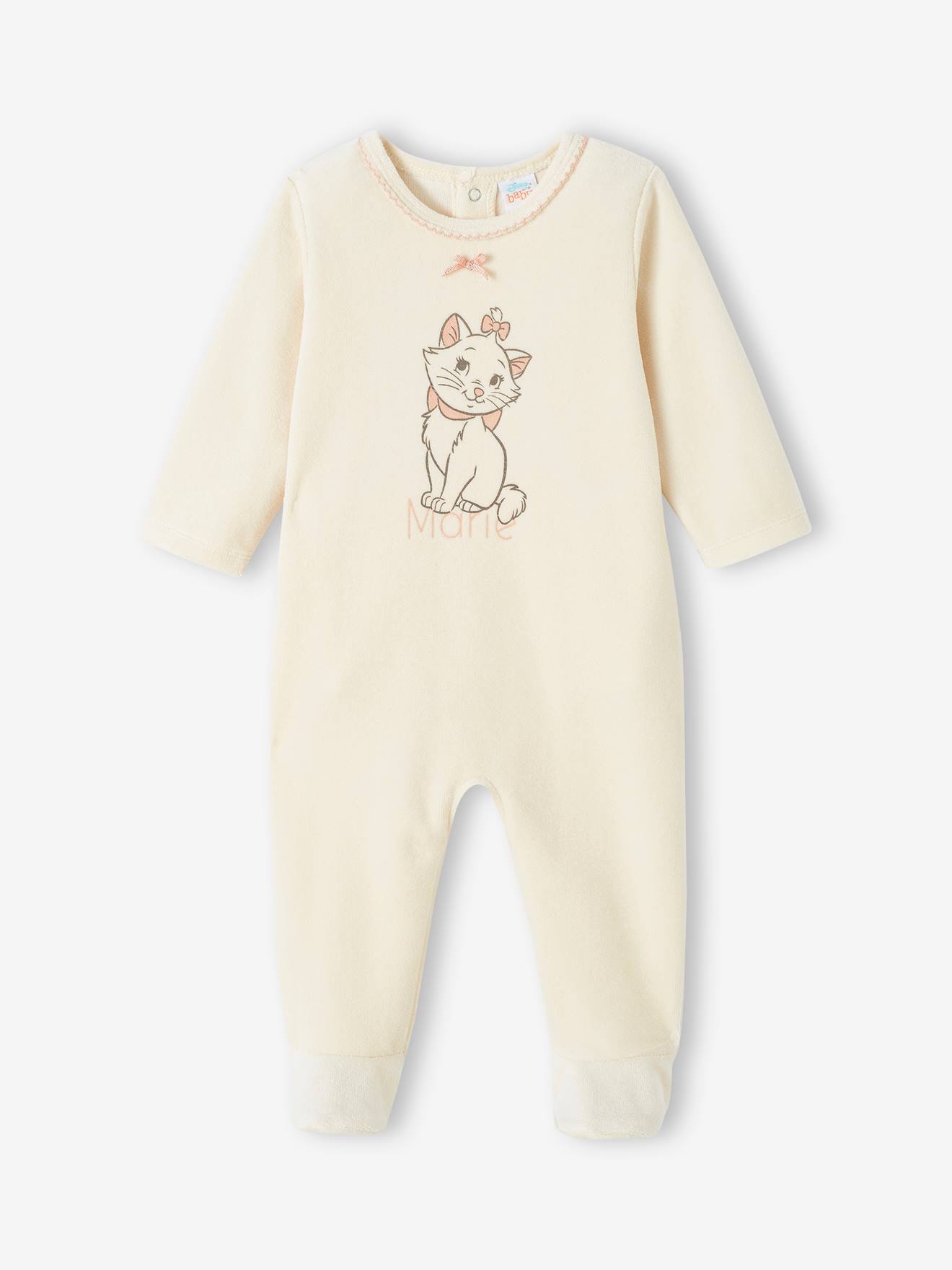 Dors-bien bébé fille DS® Marie les Aristochats en velours vanille