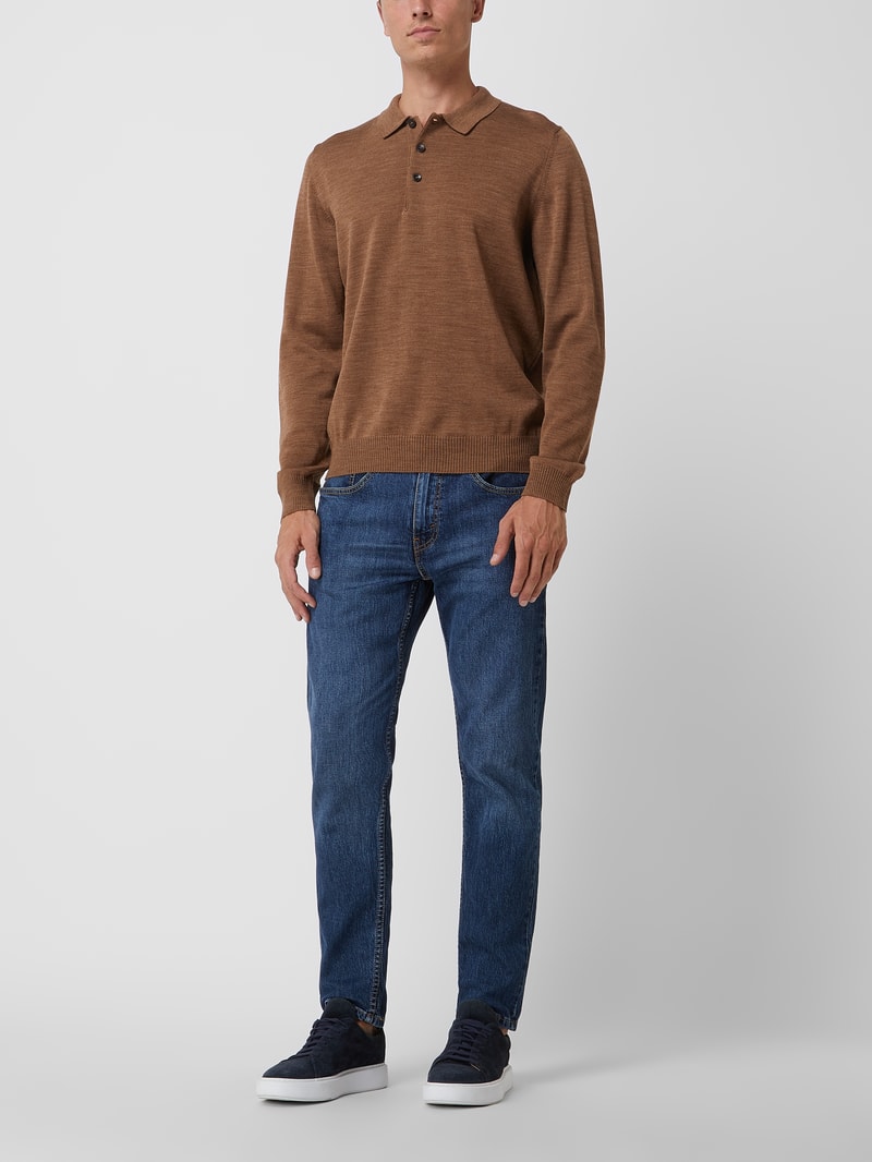 Pullover aus Schurwolle in cognac