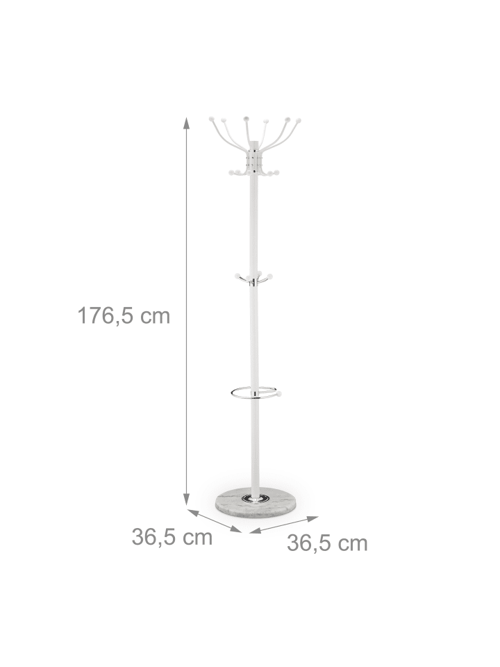relaxdays Garderobenständer in Weiß - (H)176 cm günstig kaufen onesize