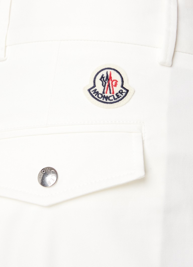 Moncler hlače slim kroja s logotipom i prugastim detaljima