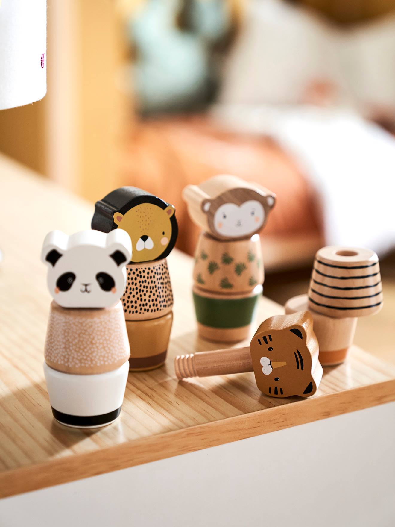 Jeu des animaux à visser en bois FSC® multicolore