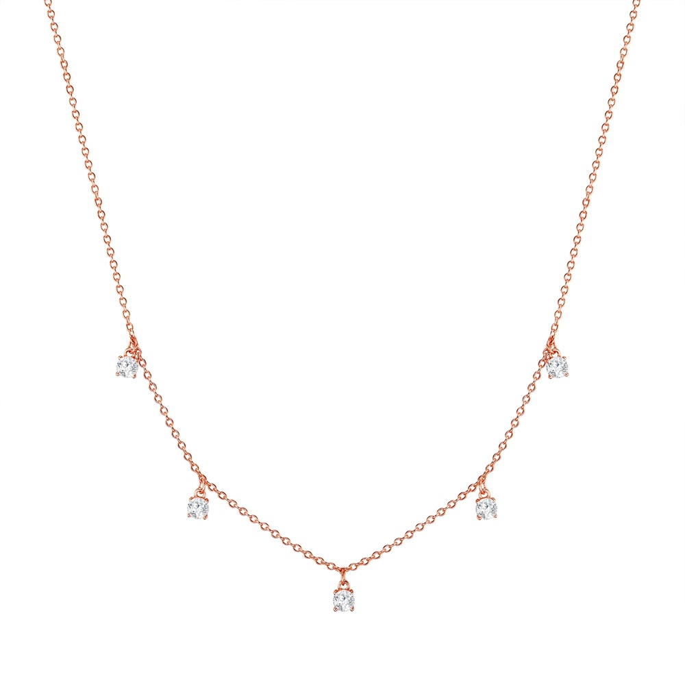 Glanzstücke München Collier en argent Argent sterling Oxyde de zirconium (CZ) en Or rose collier