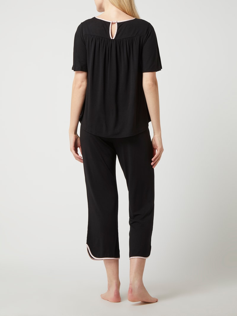 Pyjama mit Stretch-Anteil in schwarz