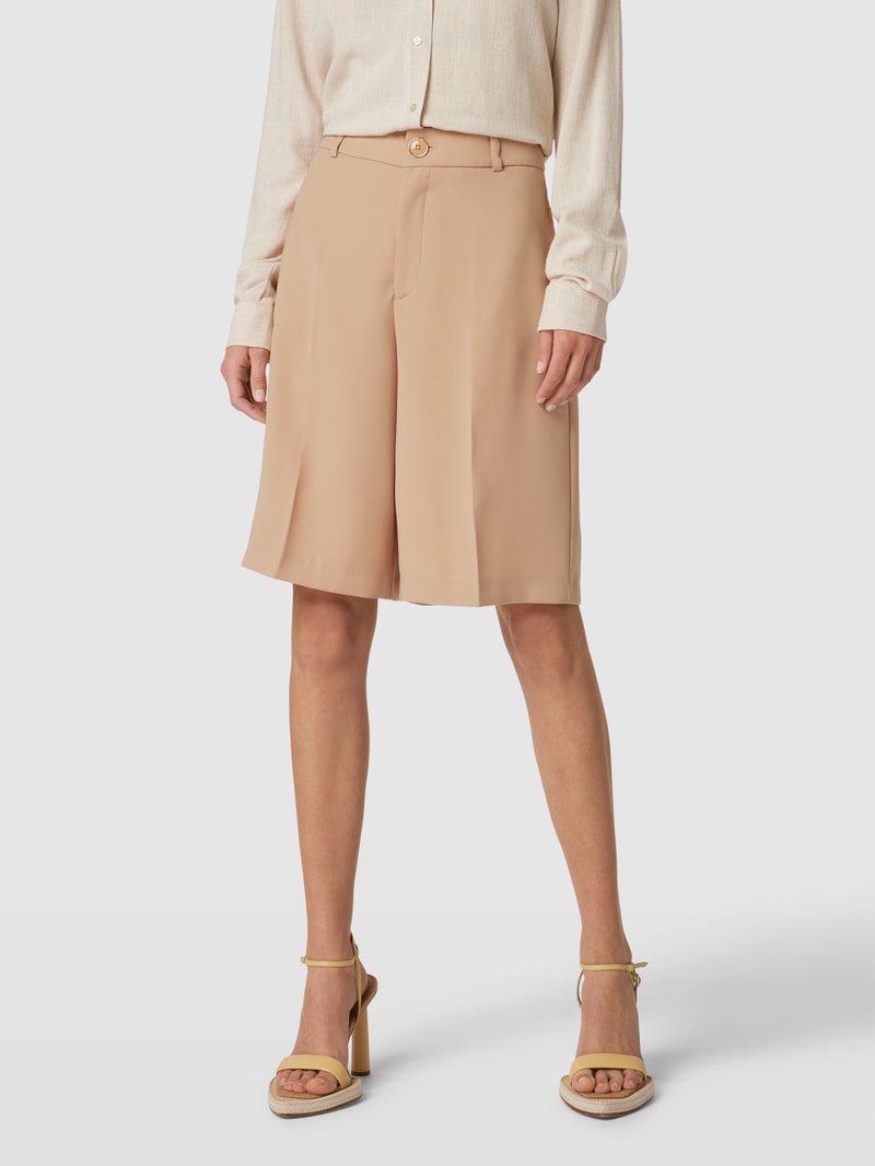 Bermudas mit Label-Detail Modell 'Jules Leia' in beige