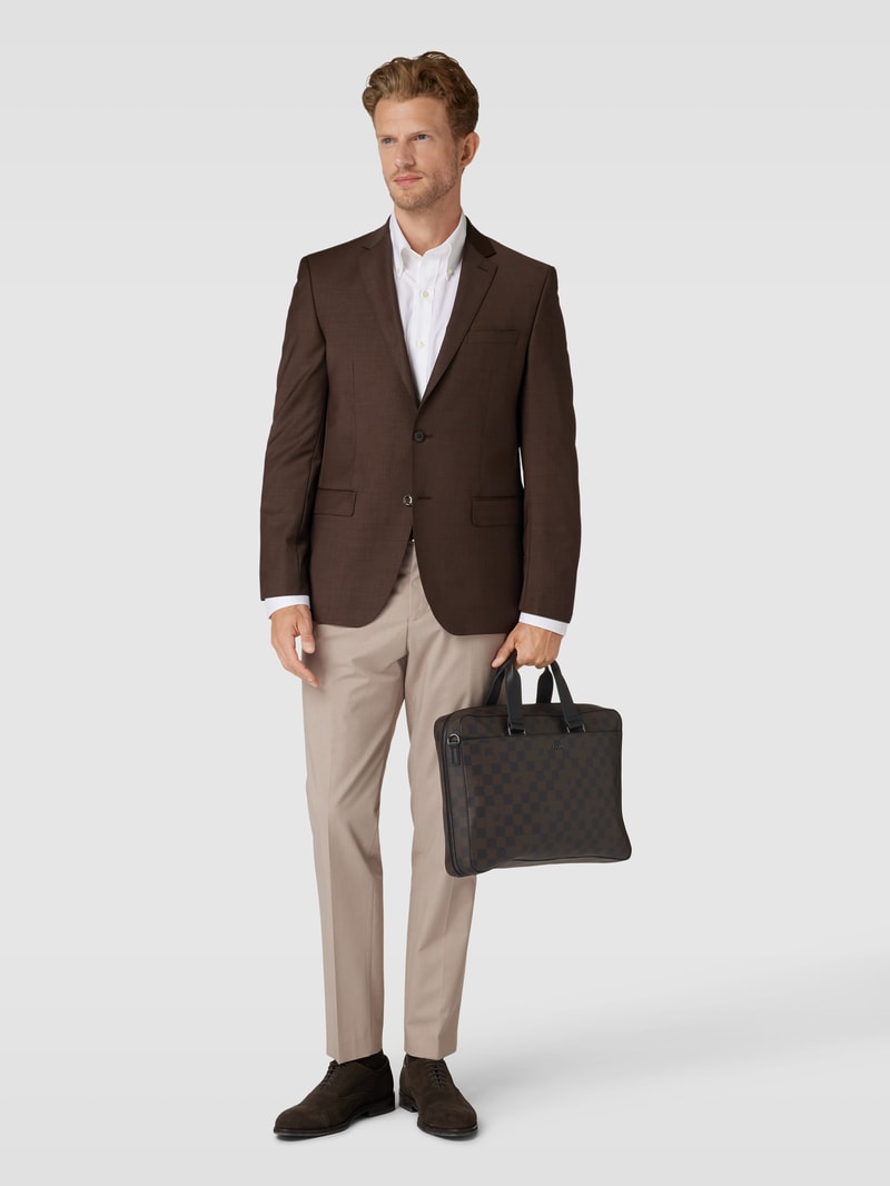 Laptoptasche mit Allover-Muster Modell 'cortina' in dunkelbraun