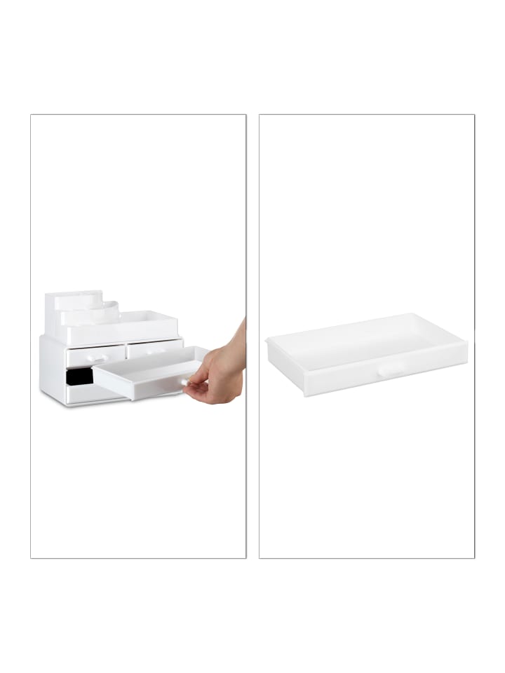 relaxdays Makeup Organizer in Weiß günstig kaufen onesize