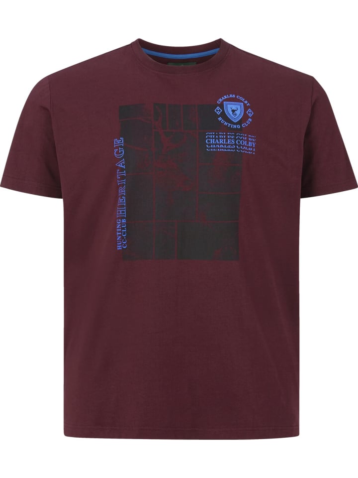 Charles Colby T-Shirt EARL ALBAN in dunkelrot günstig kaufen