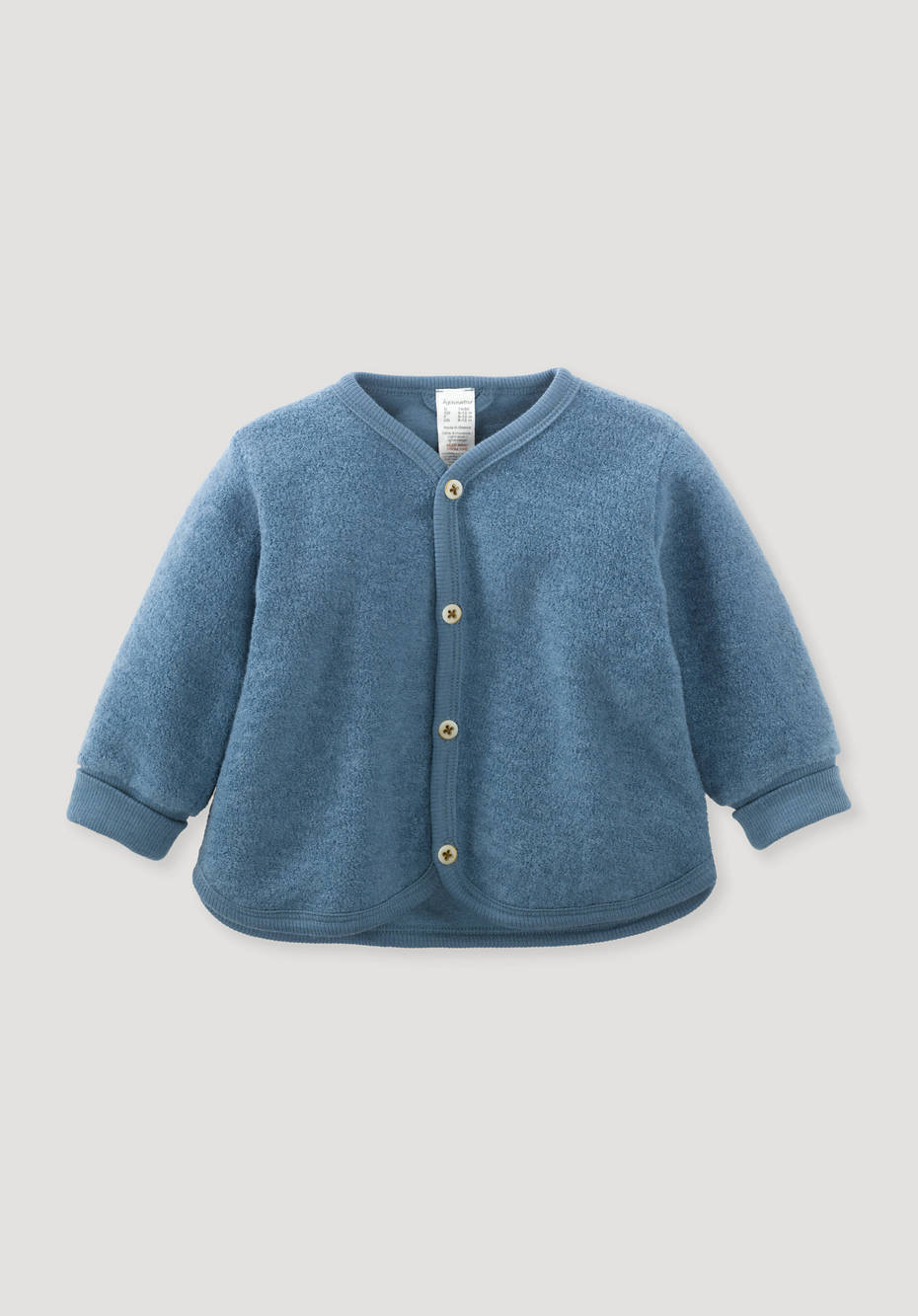 Wollfrottee-Jacke aus reiner Bio-Merinowolle