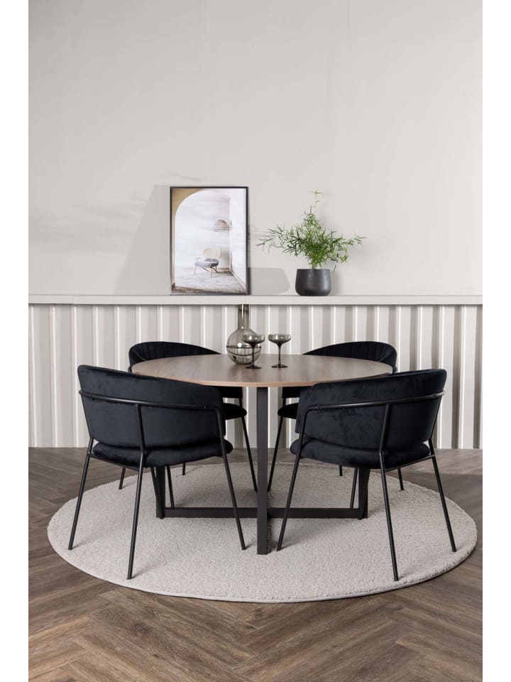 ebuy24 Essgruppe Durango 21 (5-teilig) Nussbaum 120 x 120 cm günstig kaufen onesize
