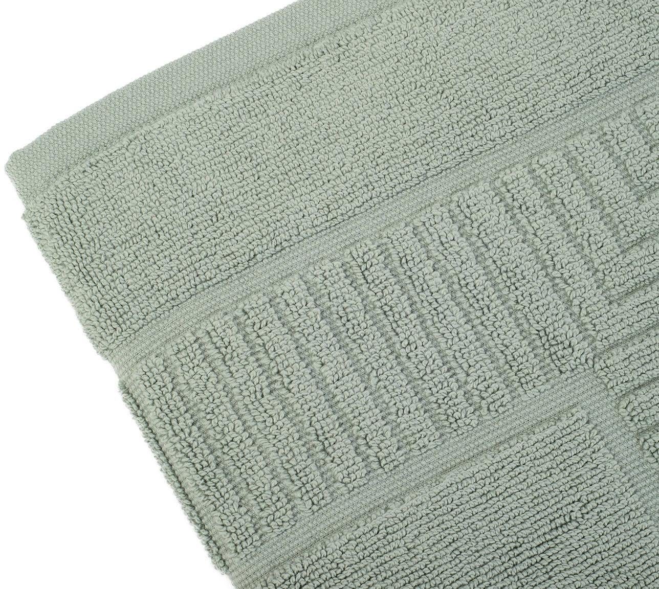 Badematte BIO Frottier Gözze, Höhe 7 mm, beidseitig nutzbar, fußbodenheizungsgeeignet, Baumwolle (Bio-Baumwolle), rechteckig, Badvorleger, Frottier-Qualität, mit Bordüre