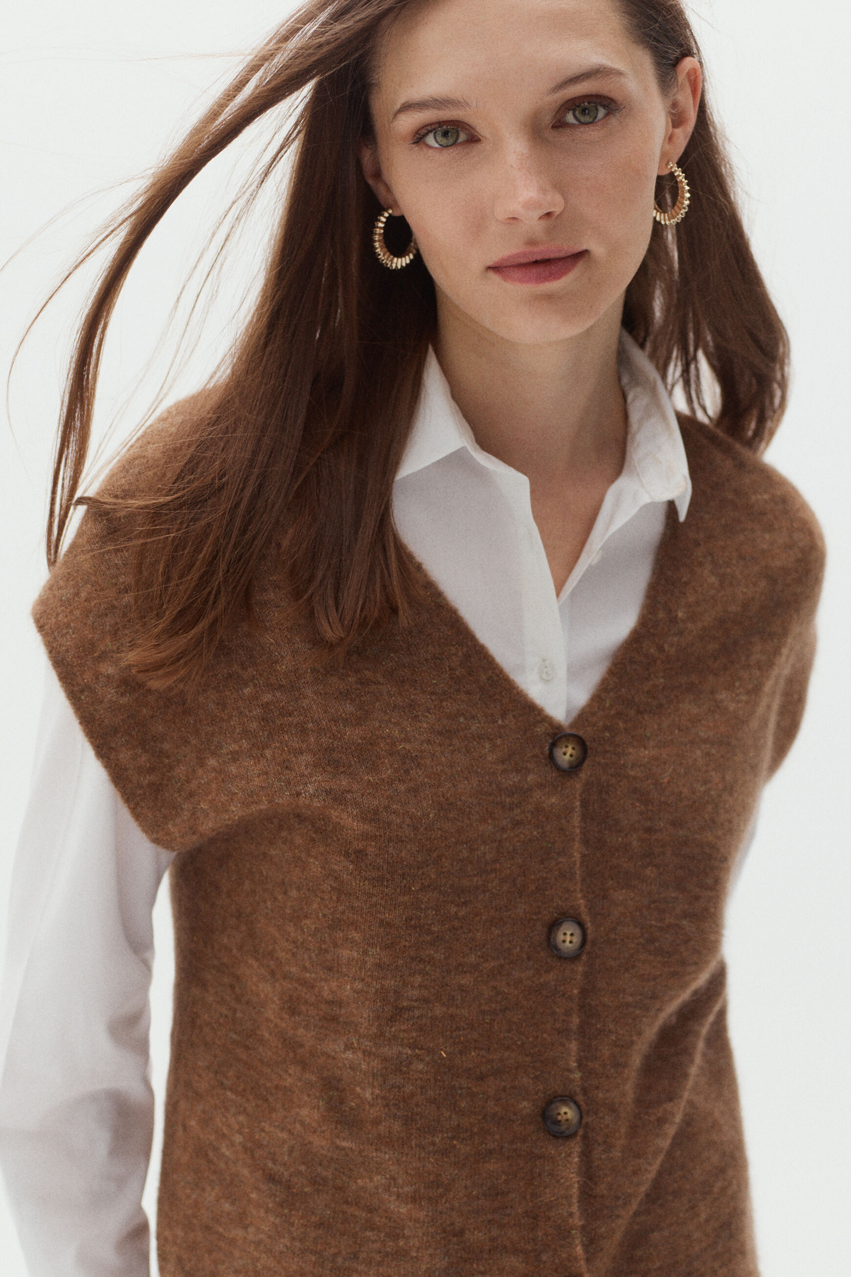 gilet melanie taupe femme