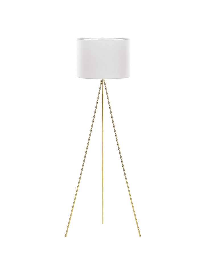 Beliani Stehleuchten VISTULA in Weiß/Gold - (W) 55 x (H) 148 x (L) 55 cm günstig kaufen onesize