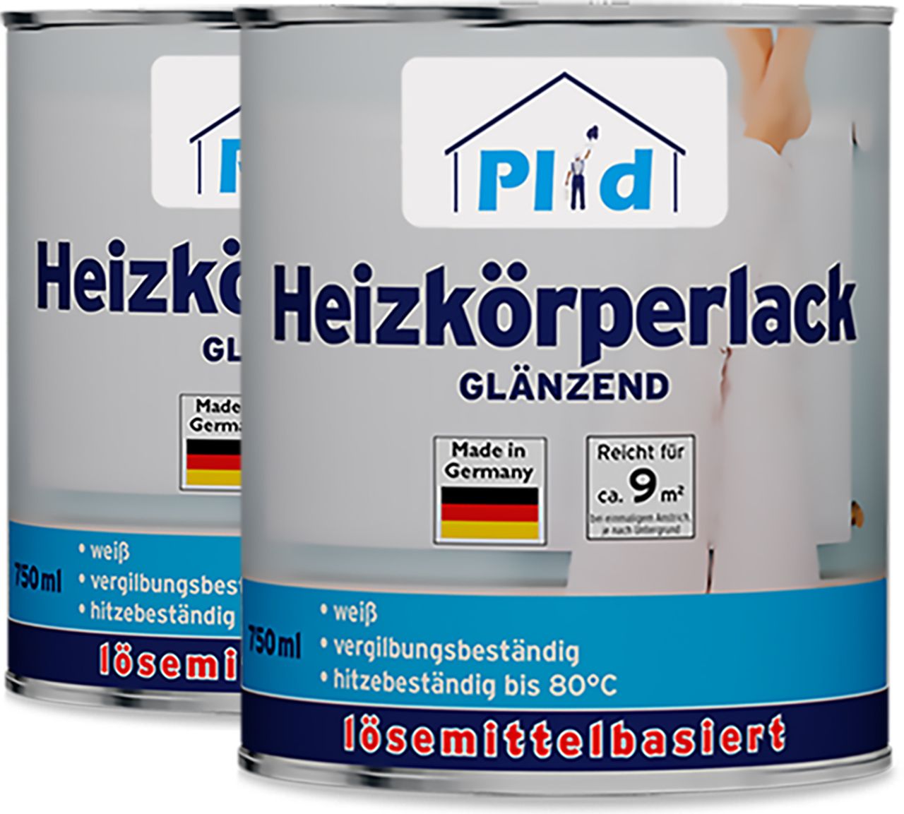 Plid Premium Heizkörperlack LH Thermolack weiß Glänzend Weiß