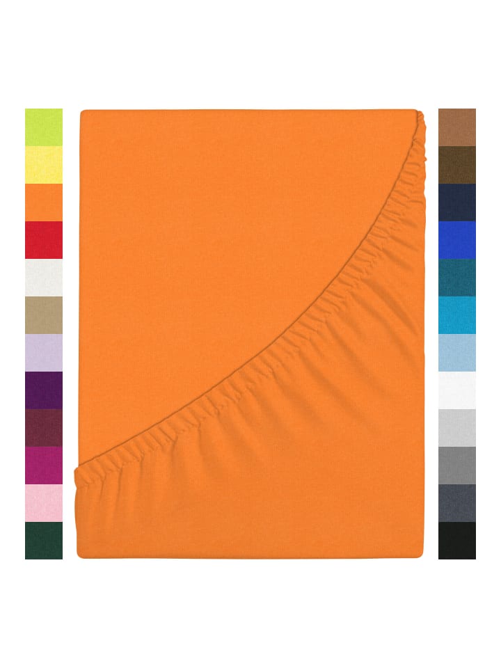 GMD Living Jersey Premium Spannbettlaken JANNEBY in Farbe Terracotta günstig kaufen