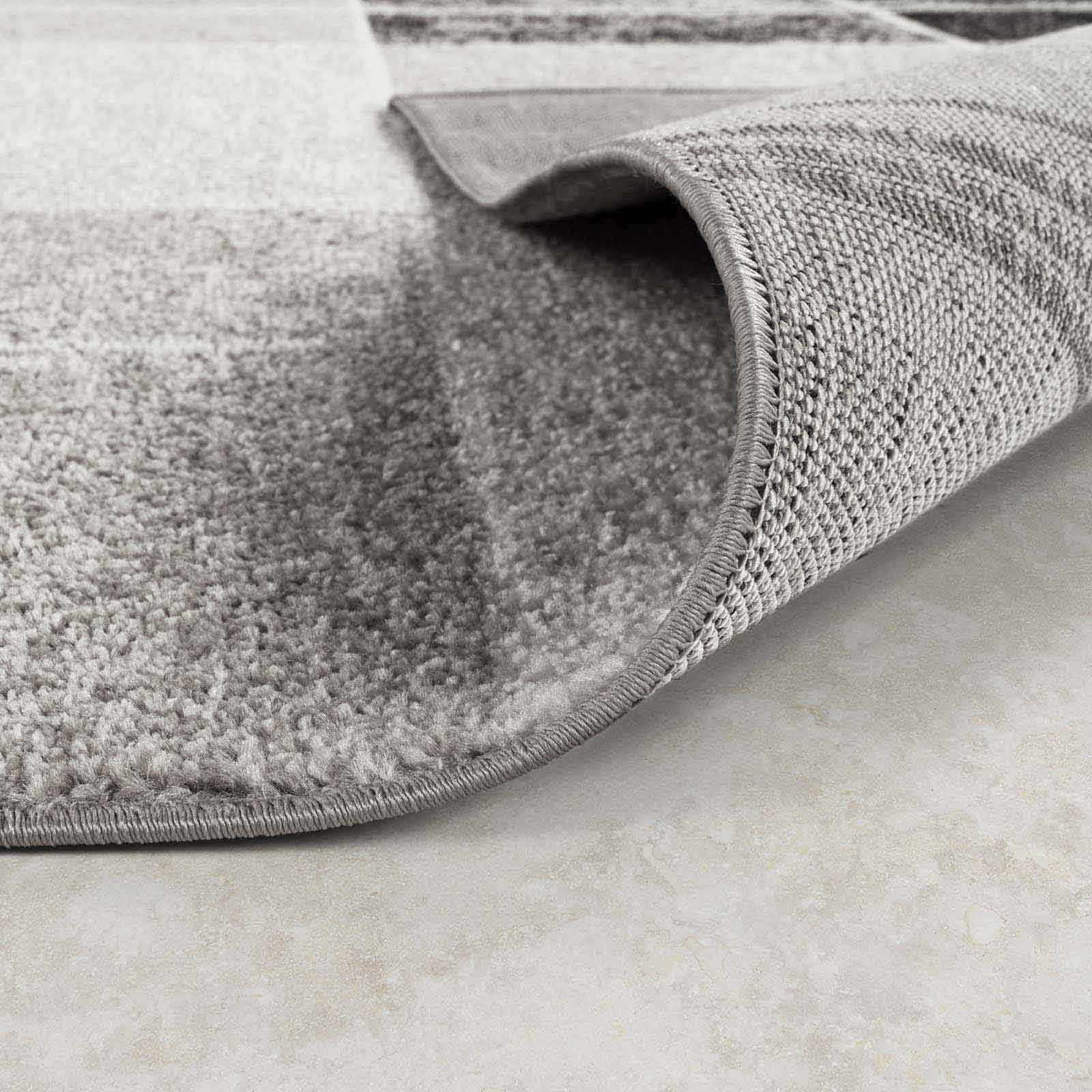 Teppich Moderner Teppich Aragon 57 kariert modern, TaraCarpet, rechteckig, Höhe: 13 mm, kariert modern grau Wohnzimmer Schlafzimmer Esszimmer 080X150 cm