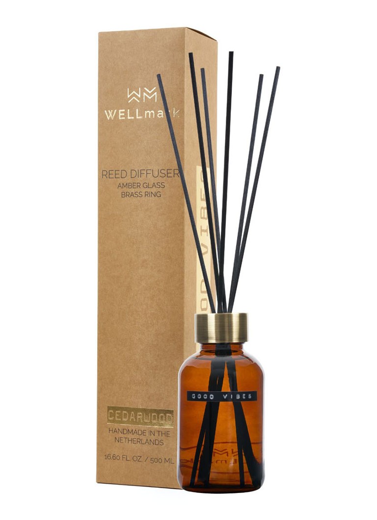 Bețișoare parfumate Wellmark Good Vibes Amber, 500 ml
