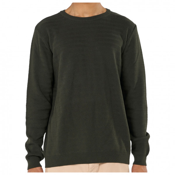 KnowledgeCotton Apparel - Zig-Zag Badge Knit O-Neck - Pullover