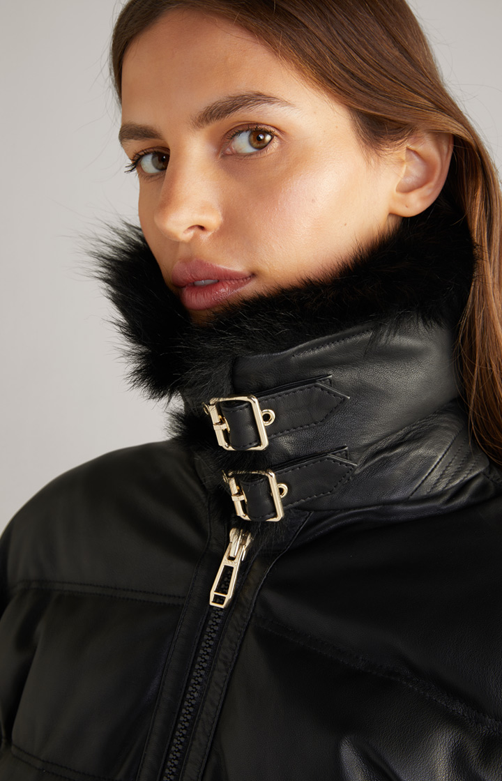 Lederjacke in Schwarz