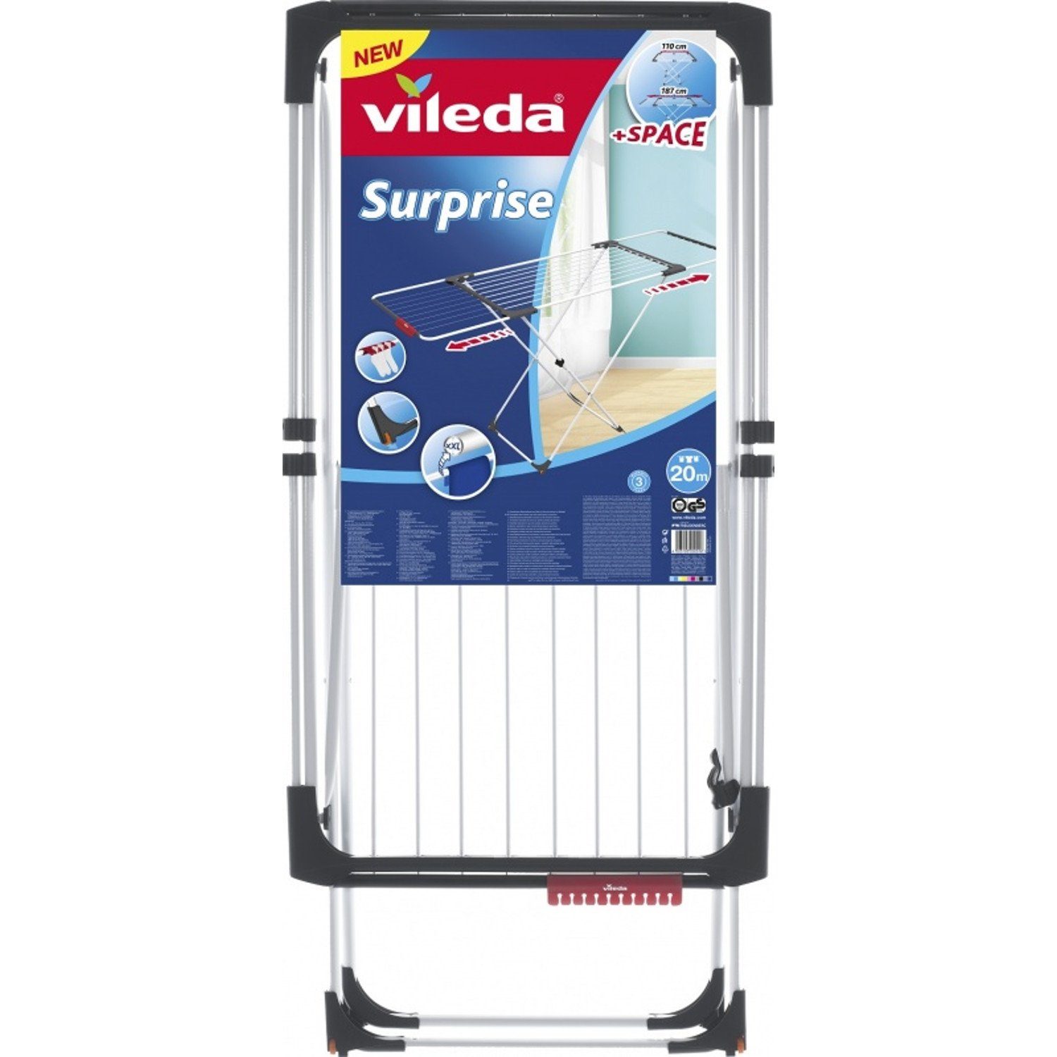 Vileda Wäscheständer 157235, Wäschetrockner Suprise