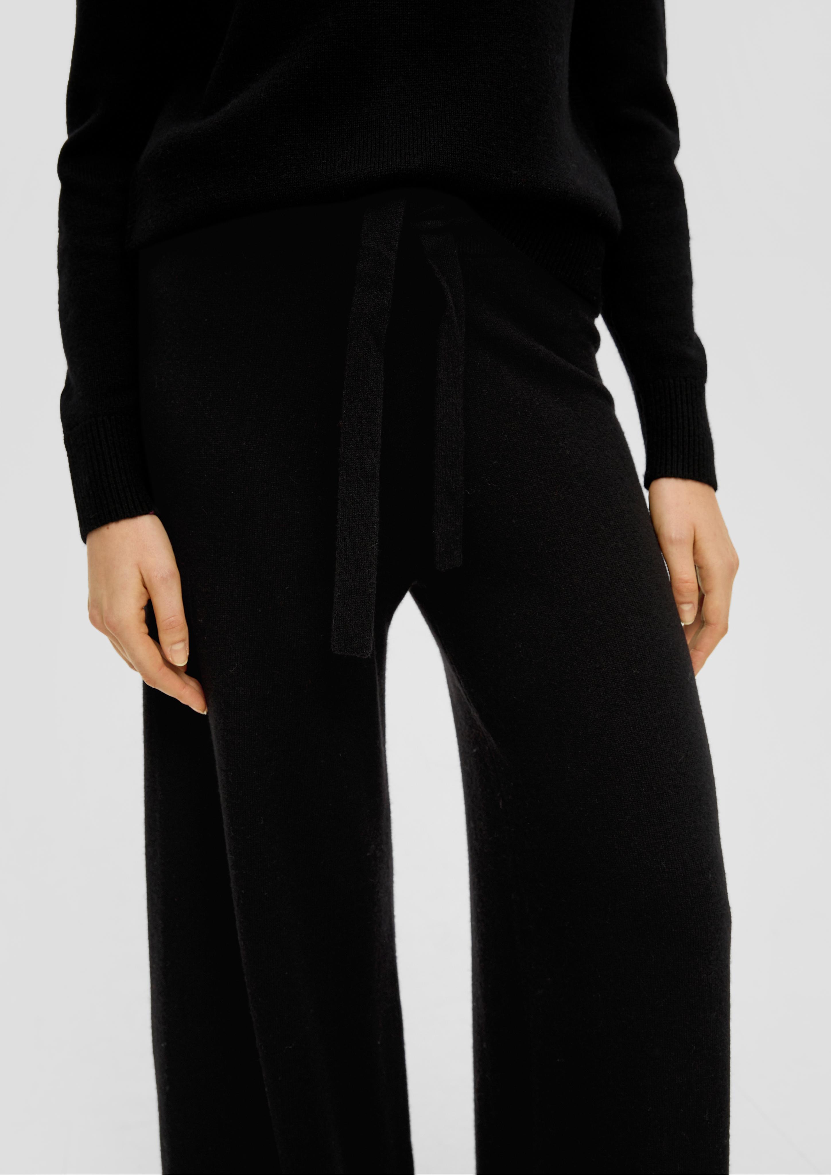 Wide Leg-Hose aus Merino-Kaschmir-Mix  2138045-9999