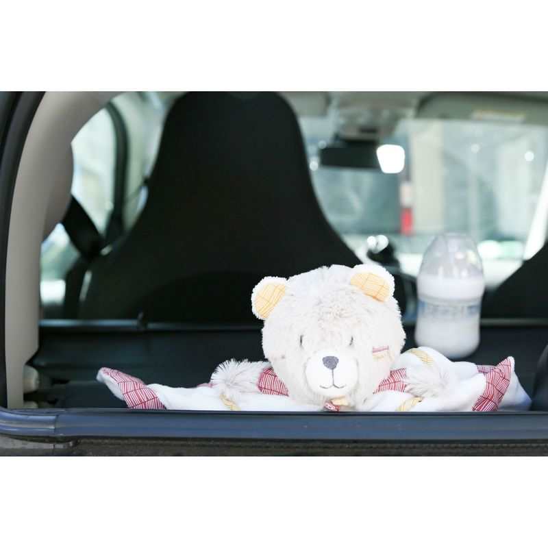 Doudou mouchoir Ours et Bordeaux Timouki