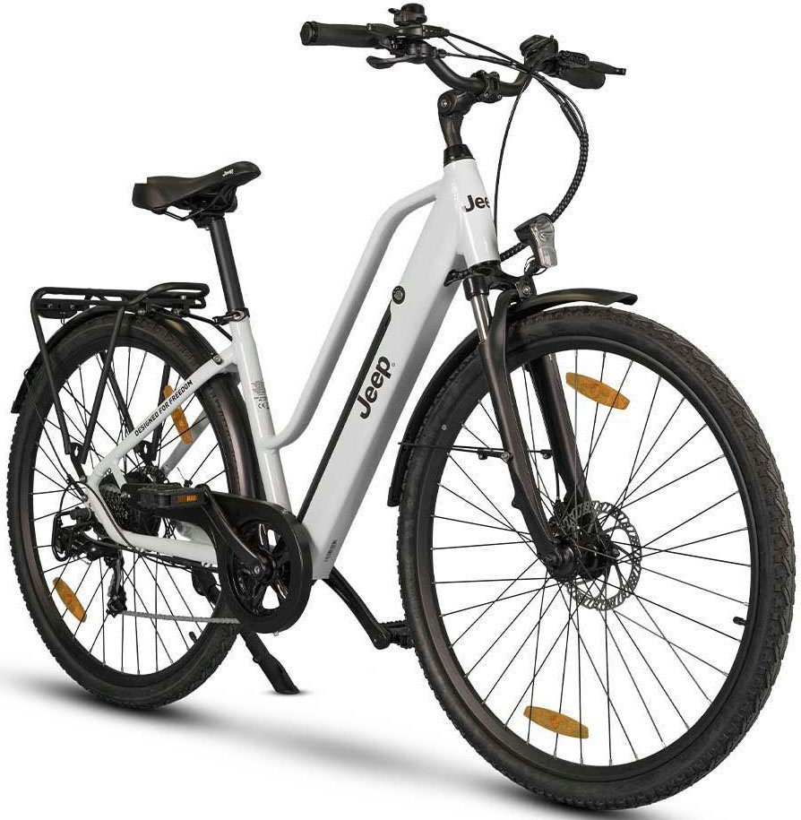 Jeep E-Bikes E-Bike TLR 7011, 7 Gang, Kettenschaltung, Heckmotor, (mit Akku-Ladegerät)
