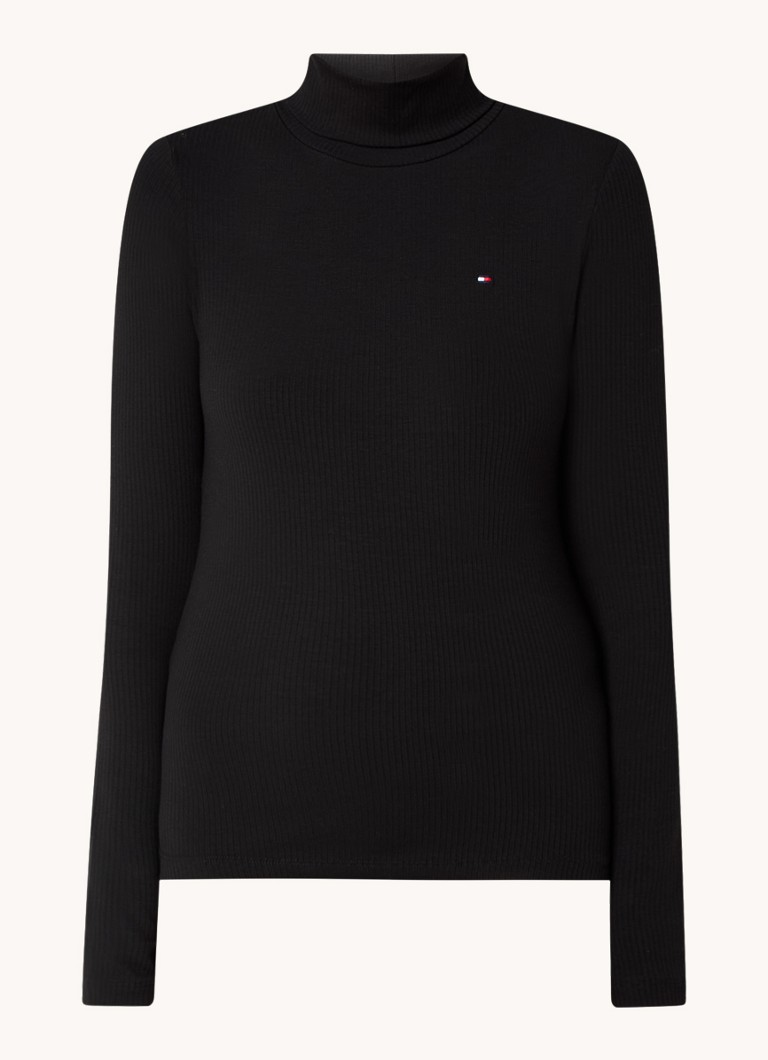 Tommy Hilfiger ribbed top with logo embroidery