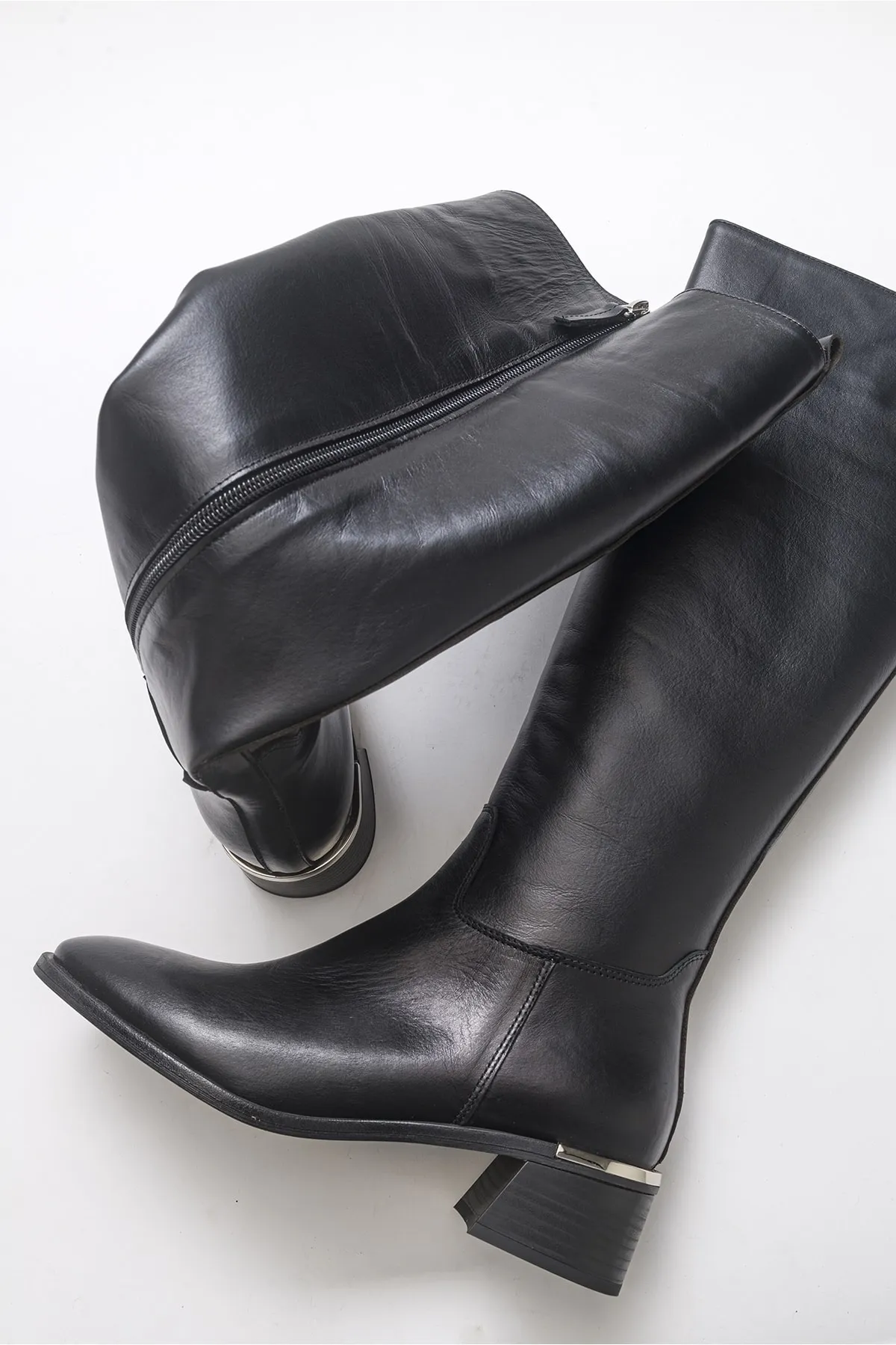 Luvi  Sova Black Skin Echtleder Damenstiefel