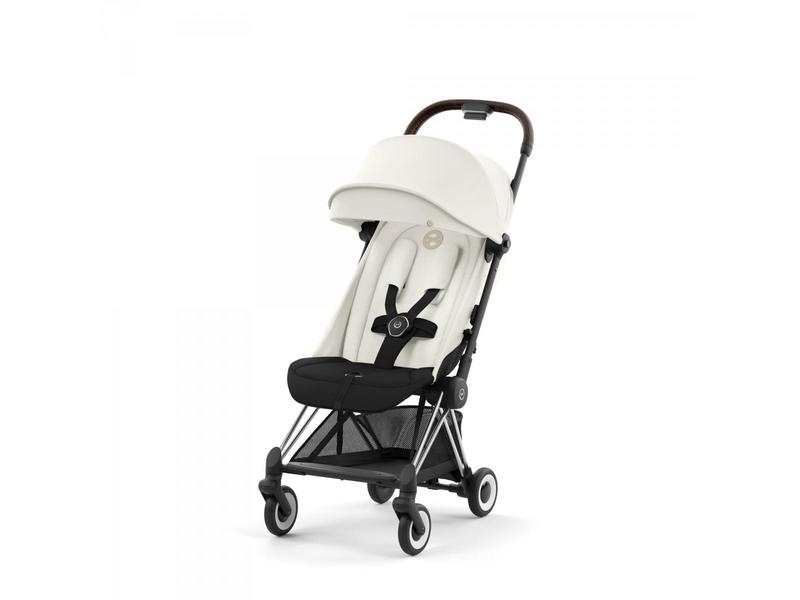 Coya - Poussette Citadine Ultra Compacte - Châssis Chrome Dark Brown - Siège Off White | CYBEX