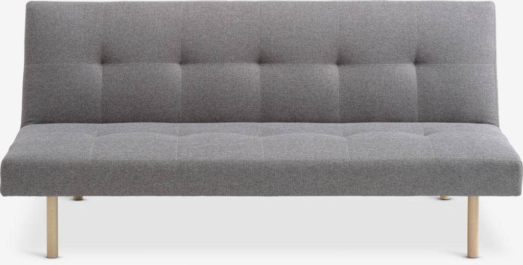HOLSTED Sofa rozkładana HOLSTED tkanina szara/naturalna