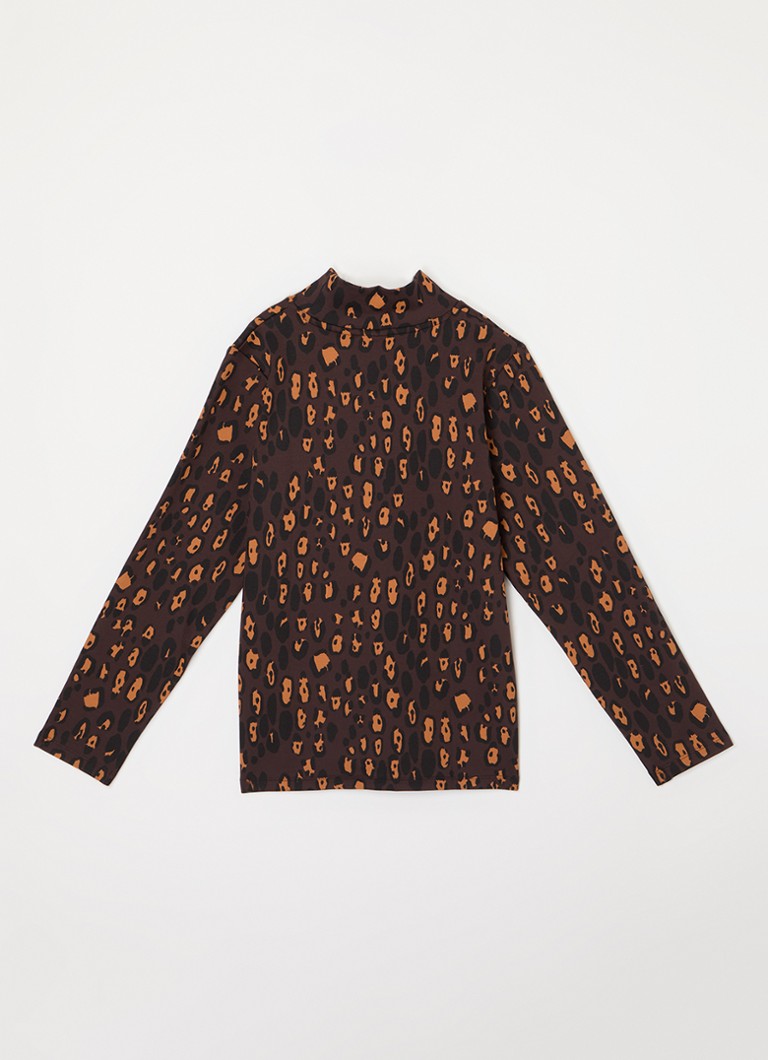 Mini camicia a maniche lunghe Rodini con stampa leopardata