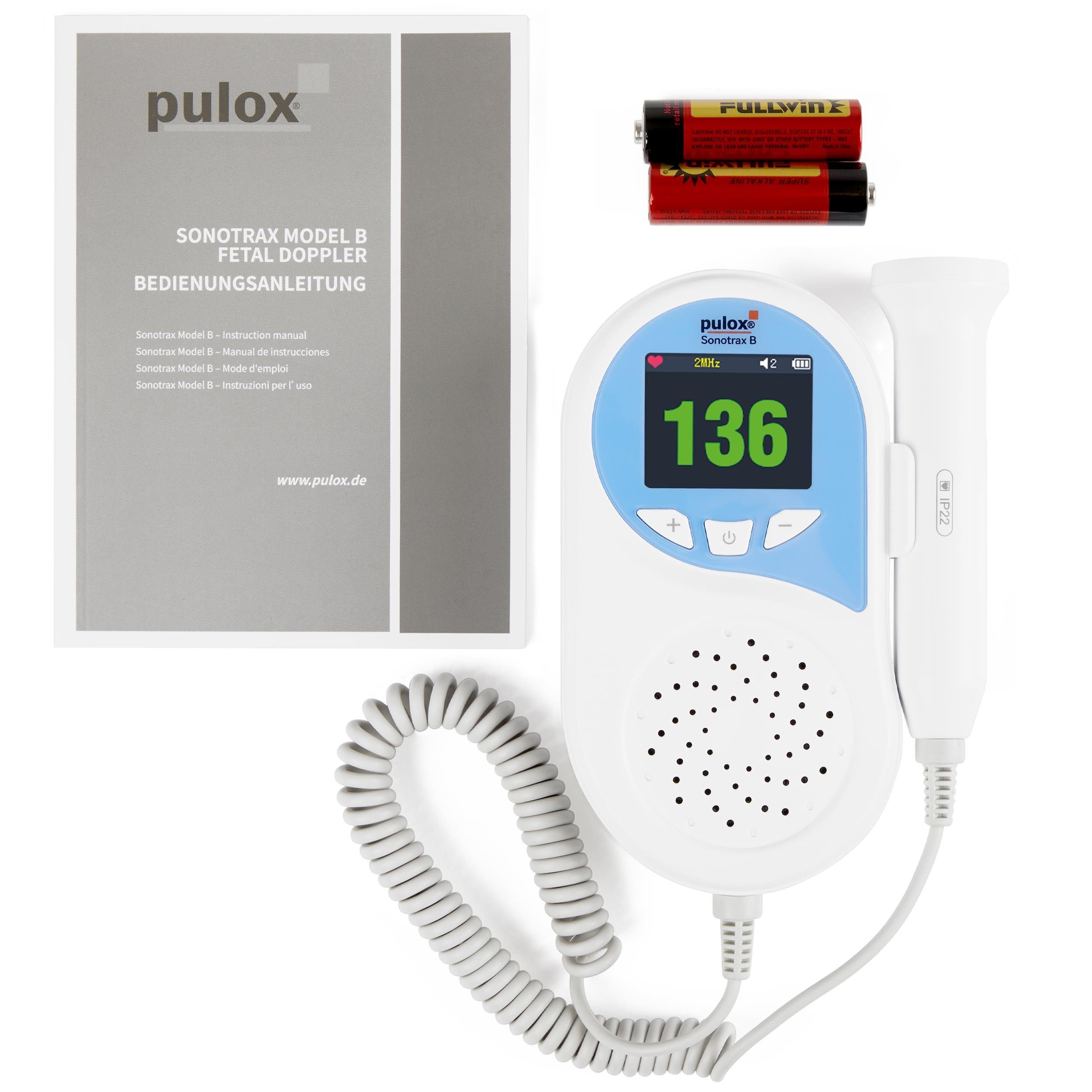 pulox Babyphone Sonotrax B - Ultraschall Fetal-Doppler mit Lautsprecher