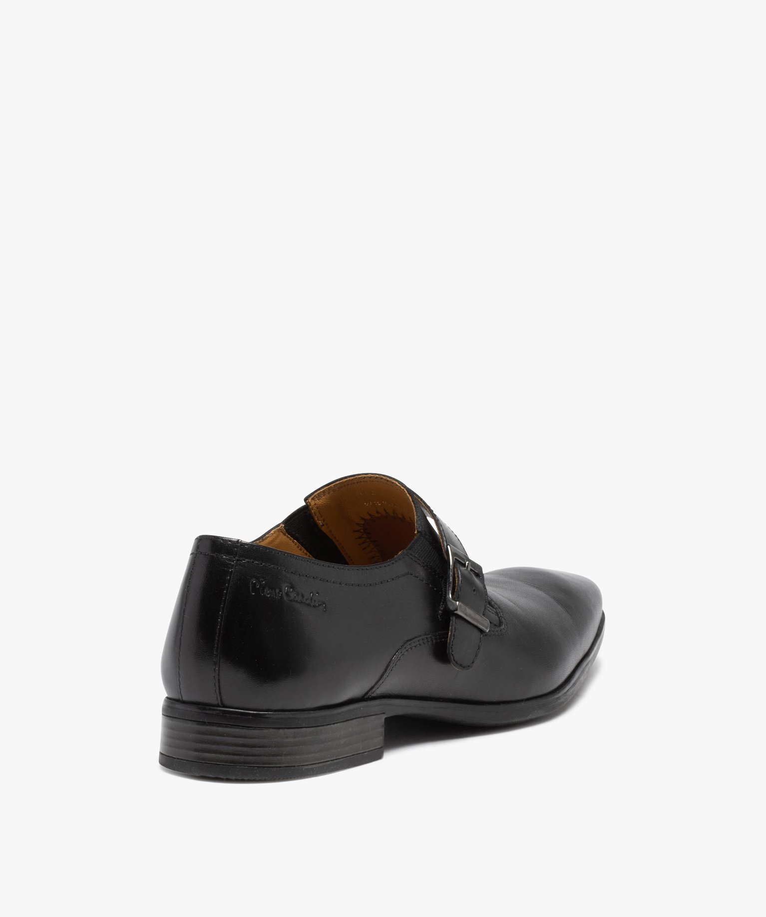 Derbies homme en cuir uni et bride à boucle – Pierre Cardin noir | GEMO