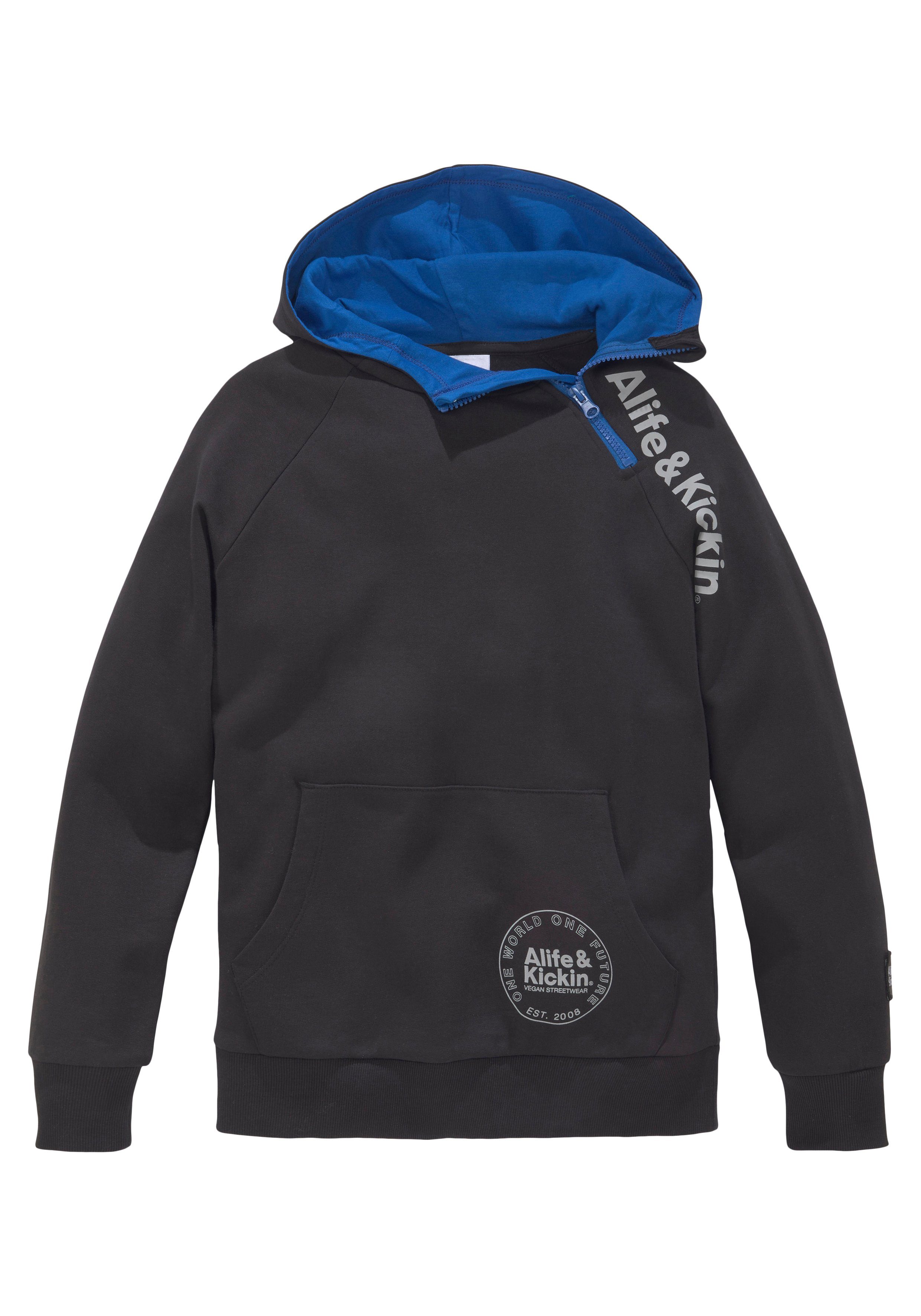 Alife & Kickin Kapuzensweatshirt für Jungen, mit seitlichem Reißverschluß
