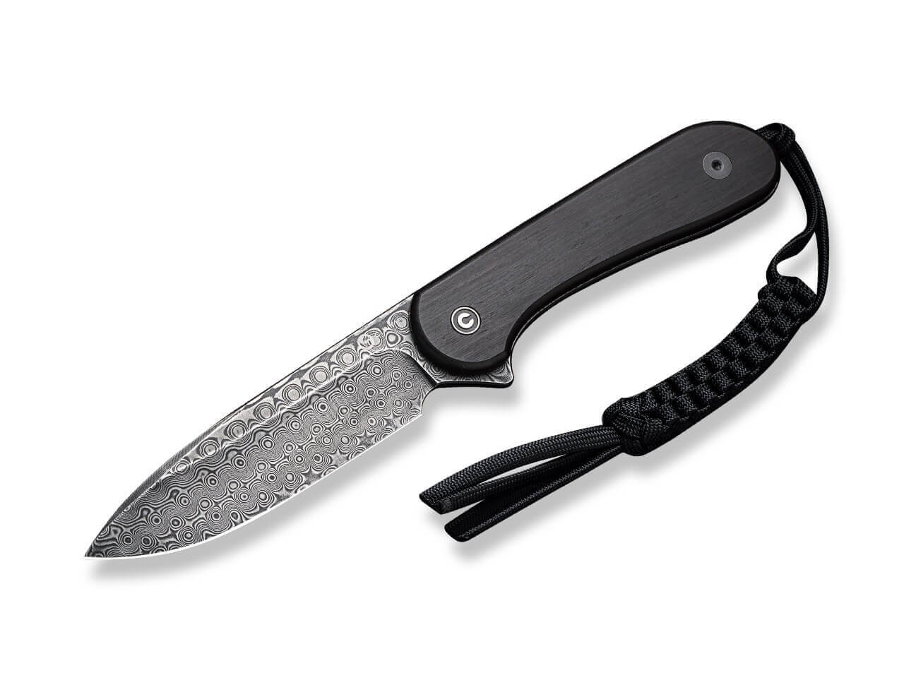 Fixed Blade Elementum Ebony Damascus