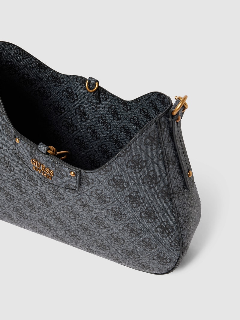 Hobo Bag mit Allover-Print Modell 'BRENTON' in schwarz