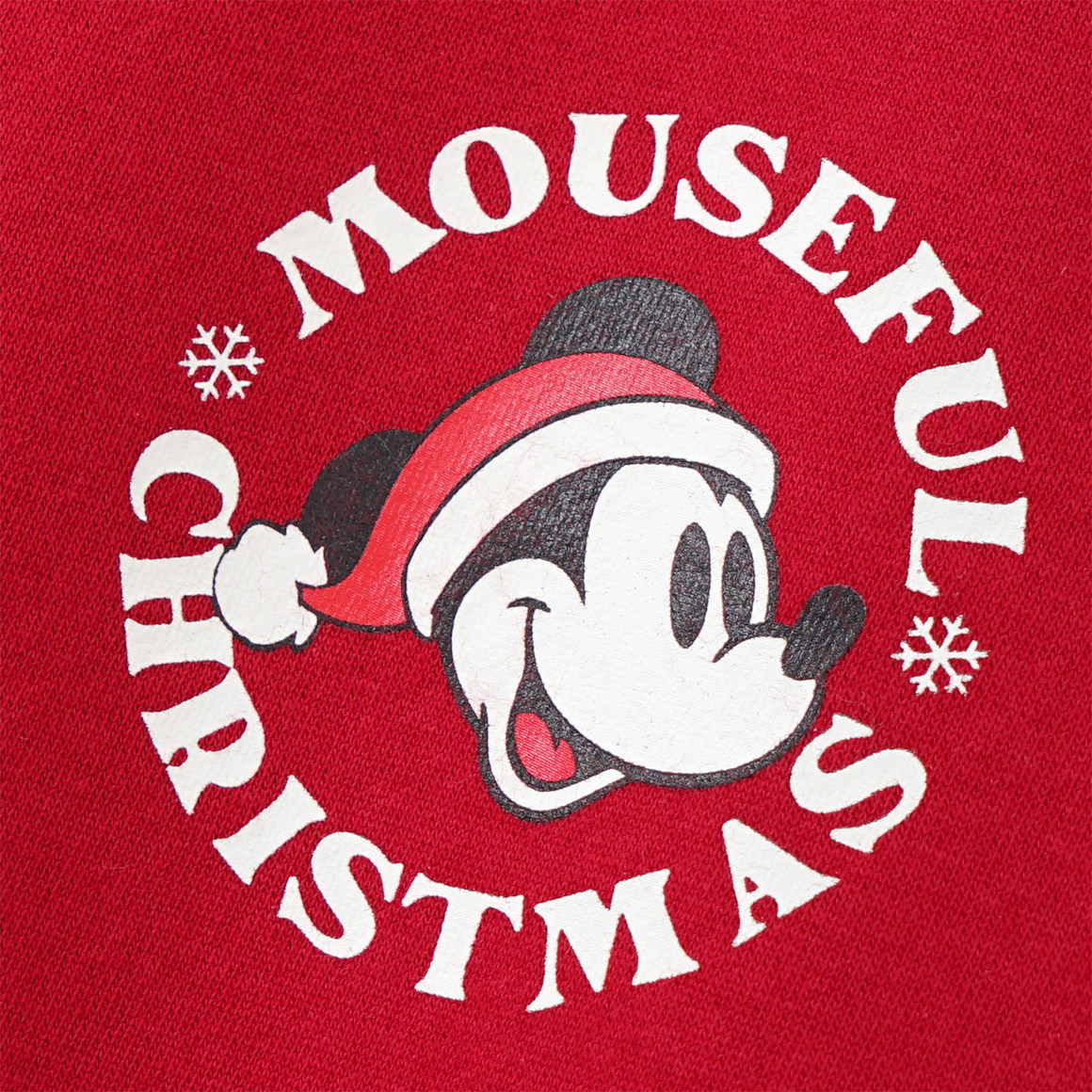 Micky Maus Weihnachtssweatshirt mit Print dunkelrot