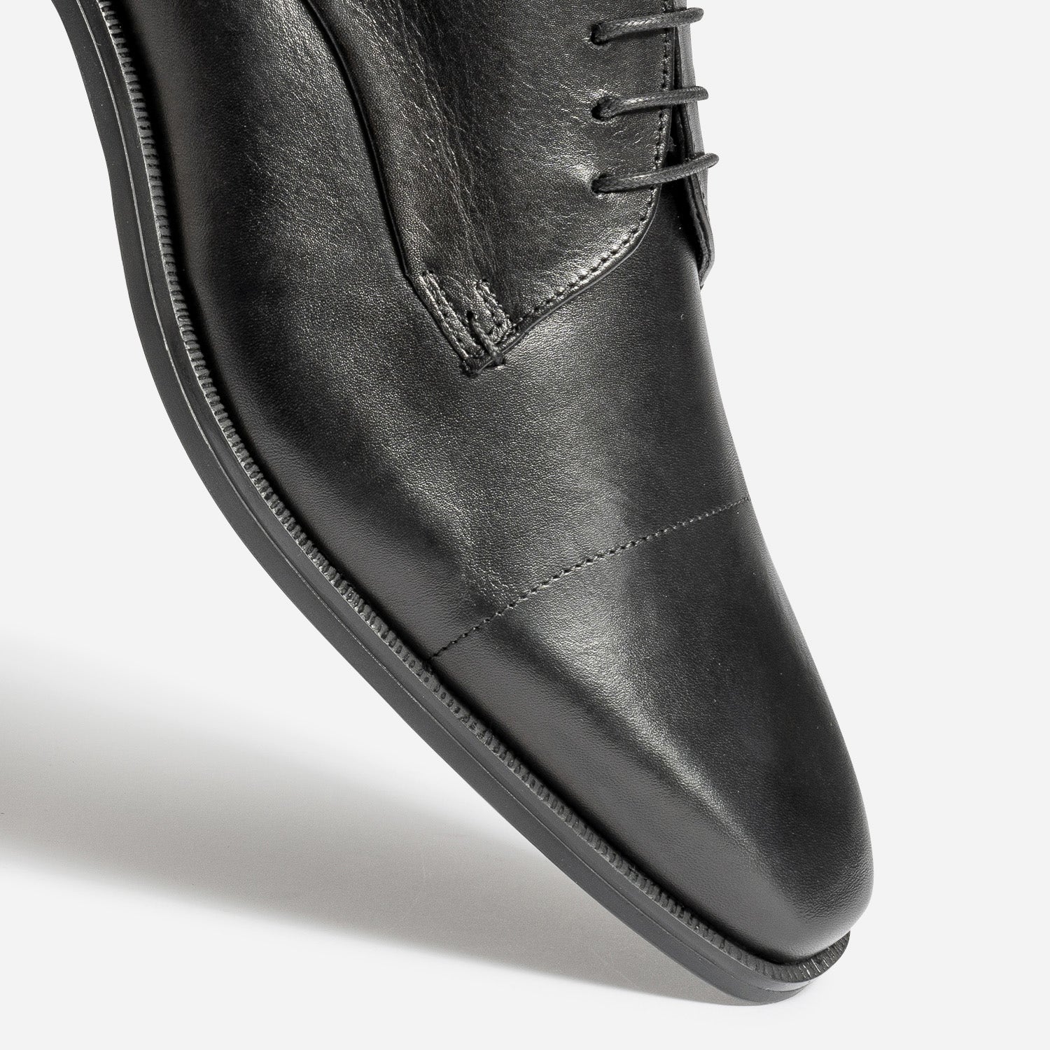 Derby noir en cuir