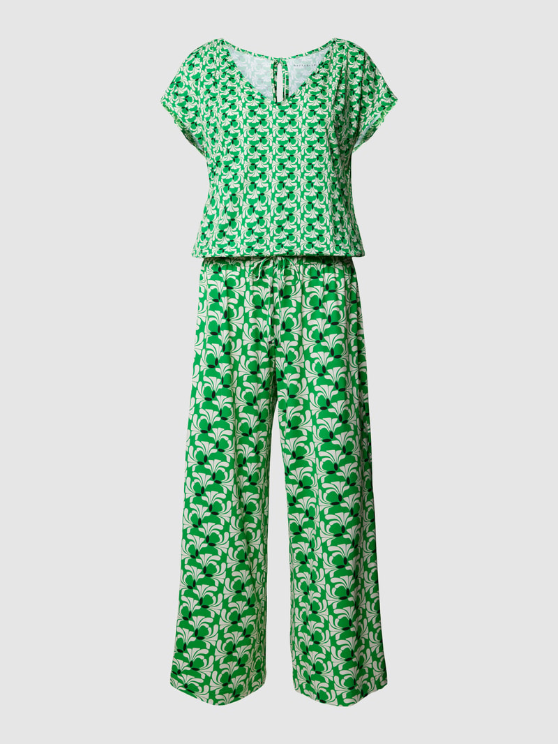Jumpsuit mit Allover-Muster in grün
