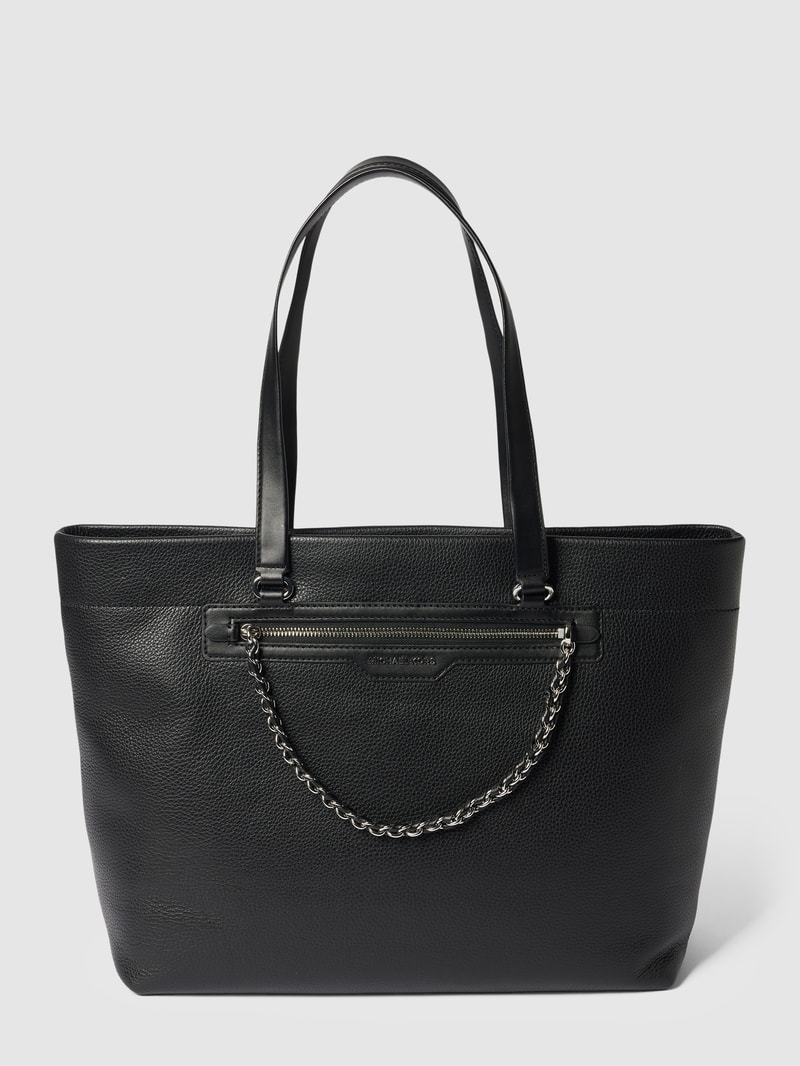 Tote Bag in Leder-Optik Modell 'ELLIOT' in schwarz