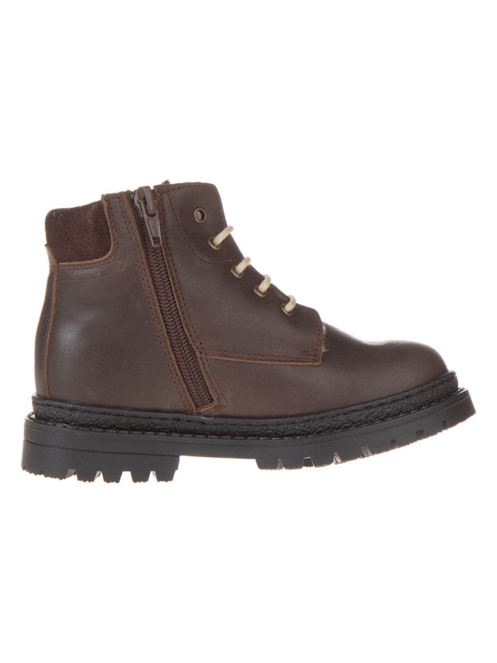 POM POM Leder-Winterboots in Braun günstig kaufen