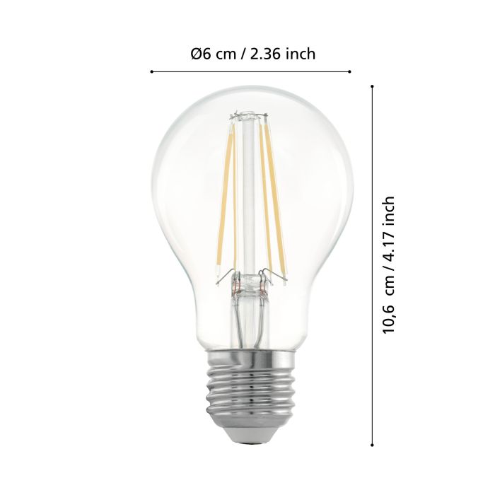 EGLO E27 LED Filament Leuchtmittel 2700 K dimmbar